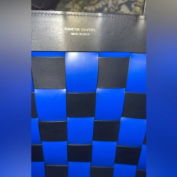 mansur gavriel black & blue tote bag - Picture 7 of 12